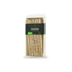Organic crackers with linseeds and sea salt